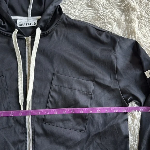 New Balance X Staud satin boxy jacket sz small black - Picture 7 of 9